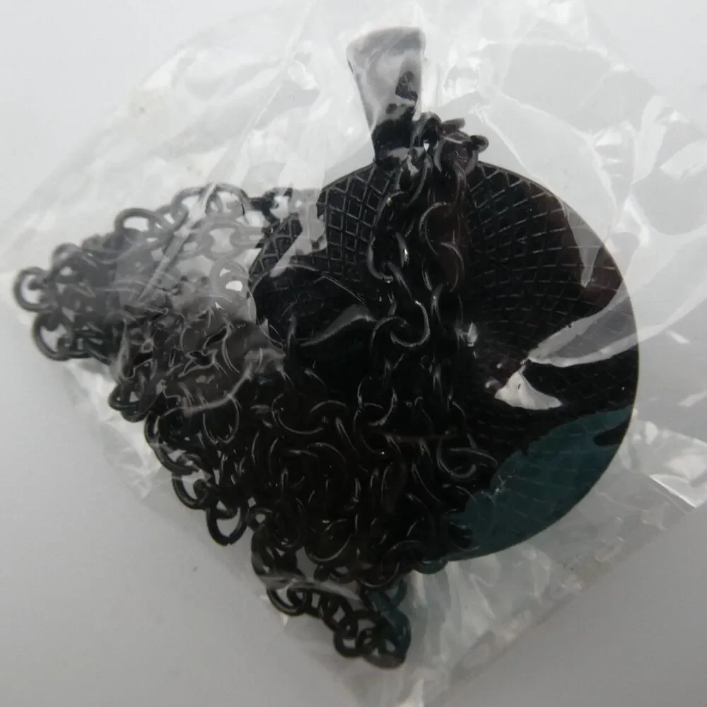 Lot of 9 Glass Cabochon Pendant Necklaces Graphic Art Quote Yin Yang Celestial